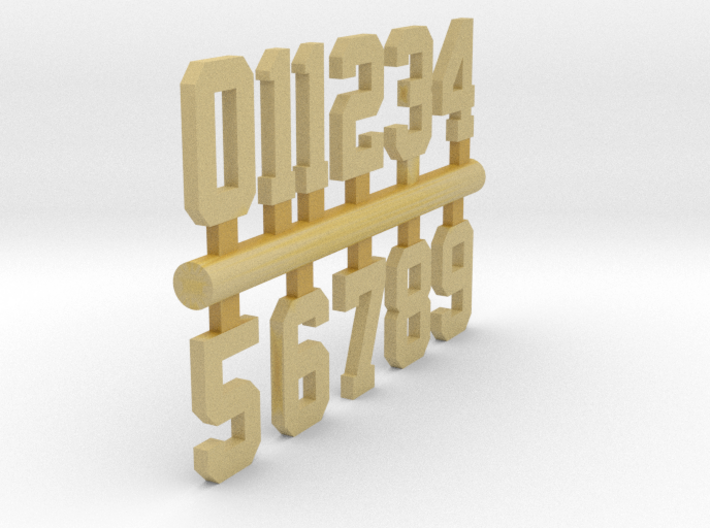 Fire Dept numbers HO 3d printed 