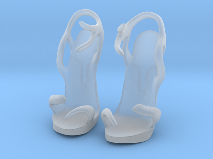 Floral shoes for BJD Popovy doll 3d printed