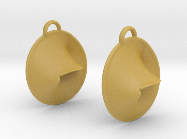 Obscure Circular Earrings (2nd Edition) 3d printed