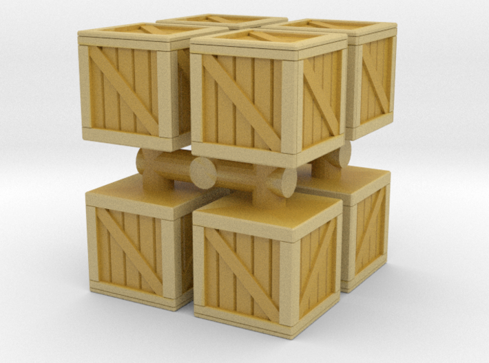 Wood crate prop (x8) 1/160 3d printed