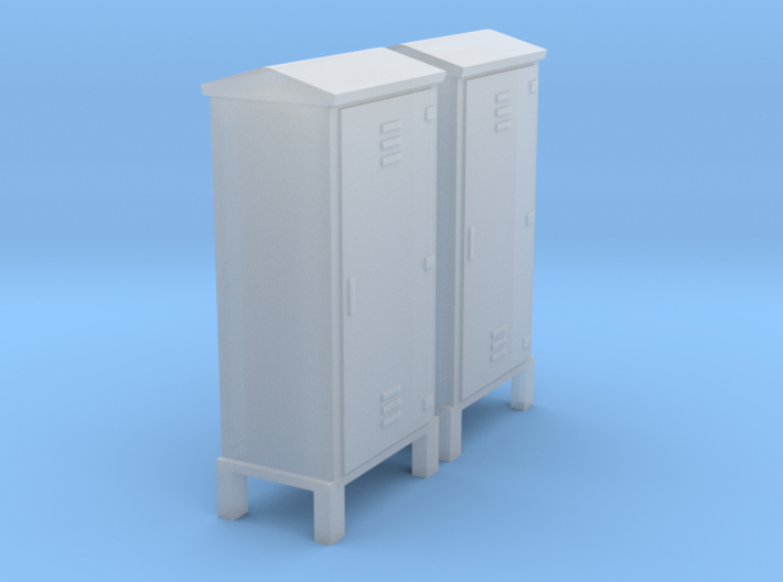 Electrical Cabinet With Legs 1-87 HO Scale 3d printed