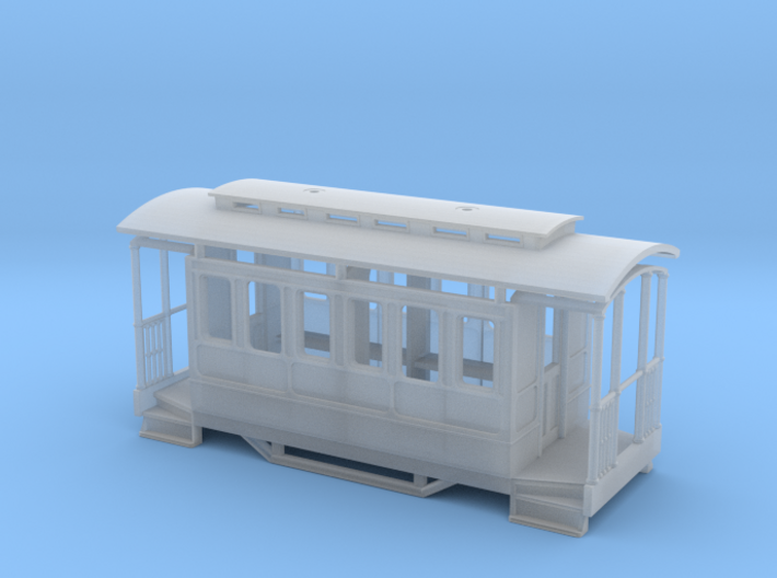009 Tram Coach with clerestory roof 3d printed