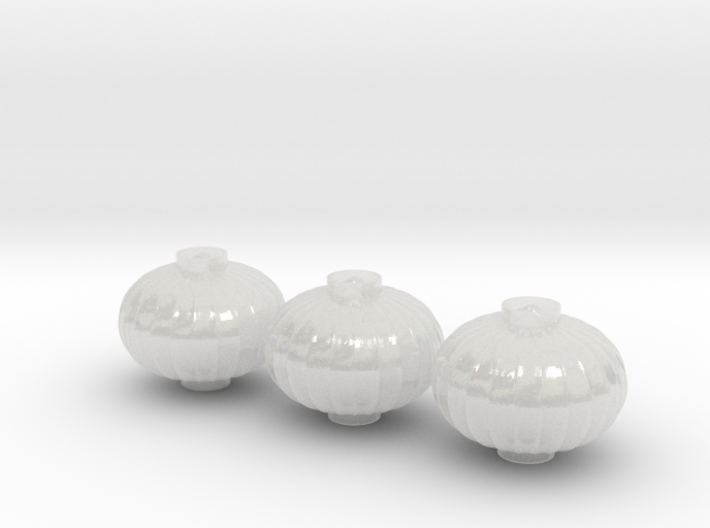 1/25th Chinese Lanterns, Ellipse, 17mm Dia x3 3d printed