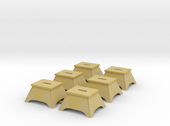 Conductor's Stool 6-pack (1:48) 3d printed 