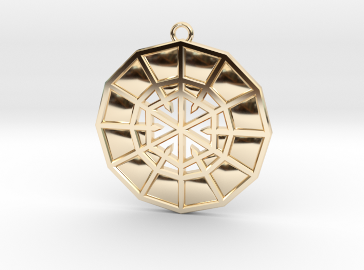 Resurrection Emblem 12 Medallion (Sacred Geometry) 3d printed