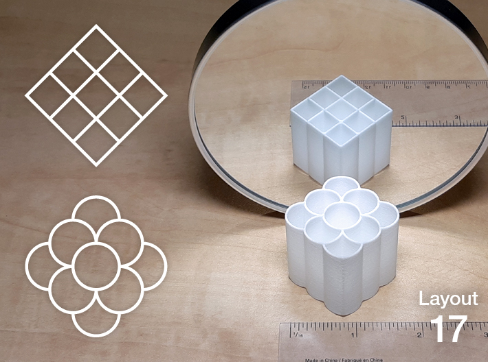 Improved Ambiguous Cylinder Illusion (Layout 17) 3d printed 3D printed object in front of mirror