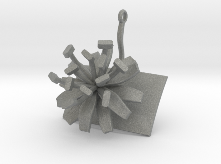 Pendant with one large flower of the Chicory 3d printed