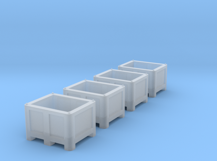 TT Scale Palletbox (4pc) 3d printed