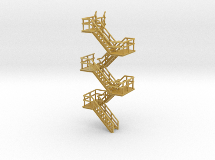 N Scale Concrete Plant Stairs 60.2mm 3d printed 
