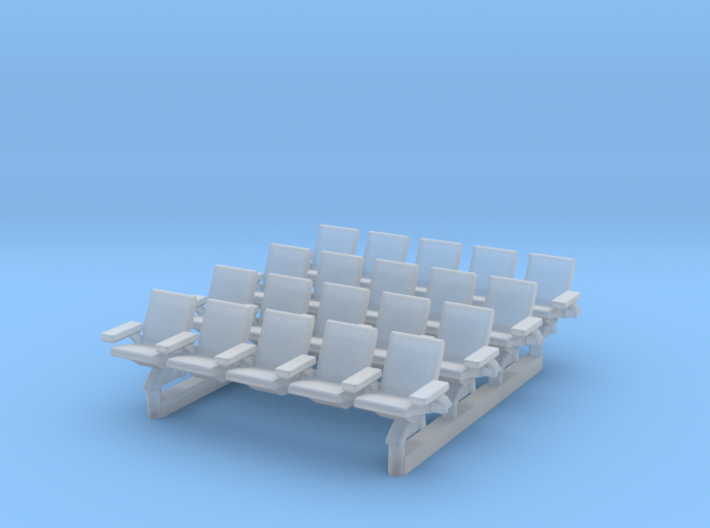 N Scale Waiting Room Seats 4x5 3d printed