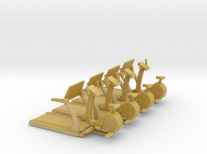 HO Scale Fitness Equipment 8pc 3d printed