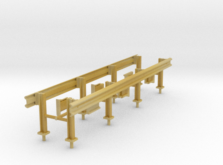 1/64th set of two 20' highway guardrails  3d printed 