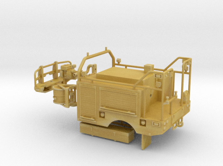 1/64th Wildlands Fire Brush Truck Body and Bumper 3d printed 