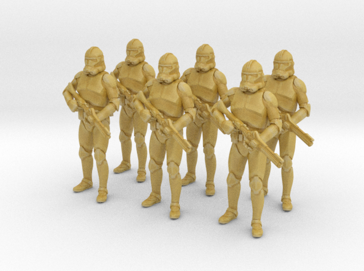 (1/47) 6x Clone Trooper Phase 2 in formation 3d printed 