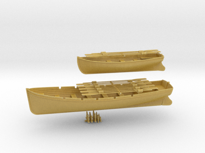 1/96 DKM 8m &amp; 6m Long Boats Set 3d printed