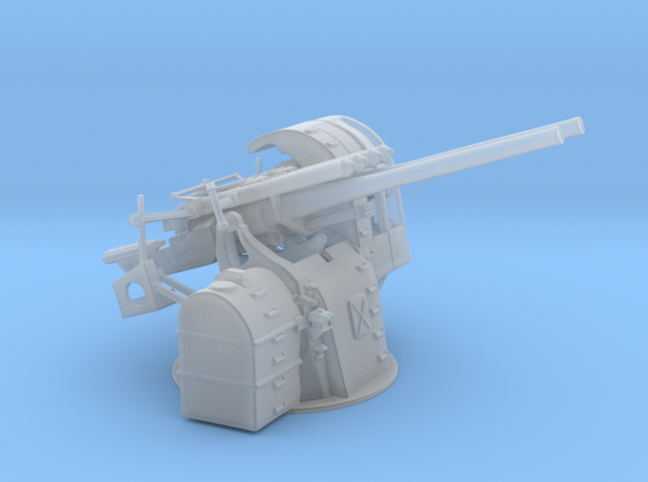 1/100 IJN 12.7 cm/40 (5&quot;) Type 89 Naval Gun Twin  3d printed