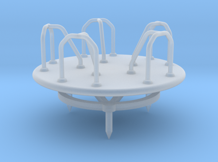 Children's Merry-go-Round, HO Scale (1:87) 3d printed