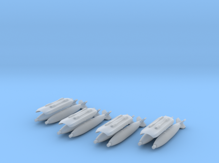 Saab Gripen Twin Store Carriers with Mk82 Bombs 3d printed