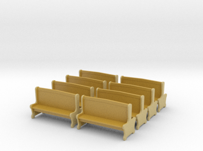 Bench type A - 00 ( 1:76 scale ) 10 Pcs set 3d printed 