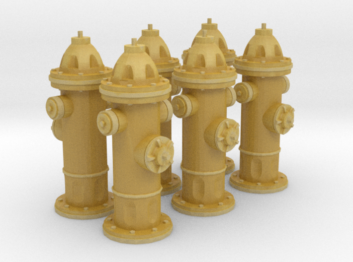 Hydrant type A 1:43 ( 0 scale ) 6 Pcs 3d printed 