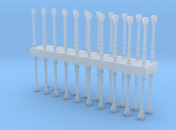 Street light type A - T Scale 1:450 40pcs set 3d printed