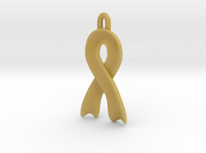 Invisible illness Ribbon Pendant 3d printed
