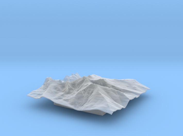 6'' Longs Peak Terrain Model, Colorado, USA 3d printed