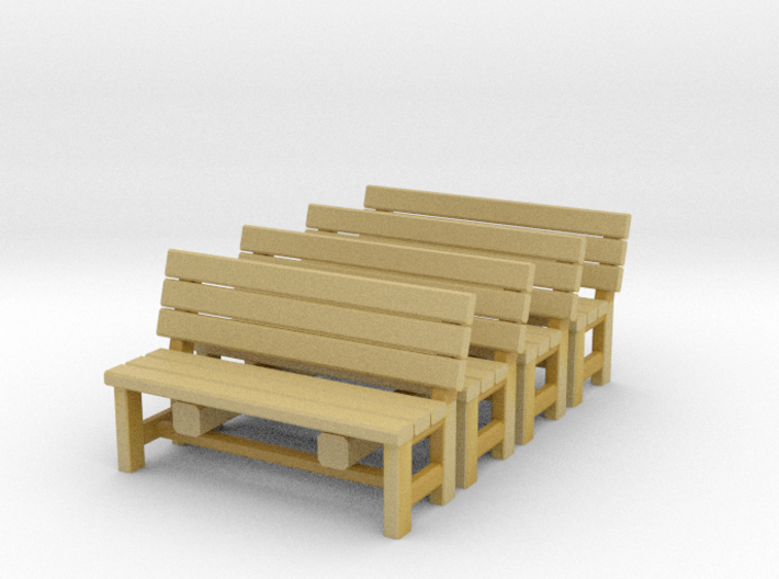 28mm Wooden bench x4 3d printed