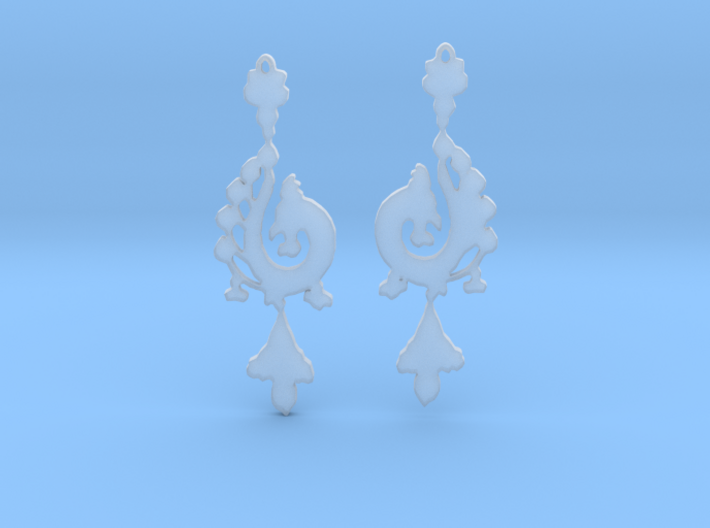 Dragon Earrings 3d printed