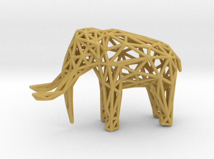 Elephant Wireframe 50mm 3d printed