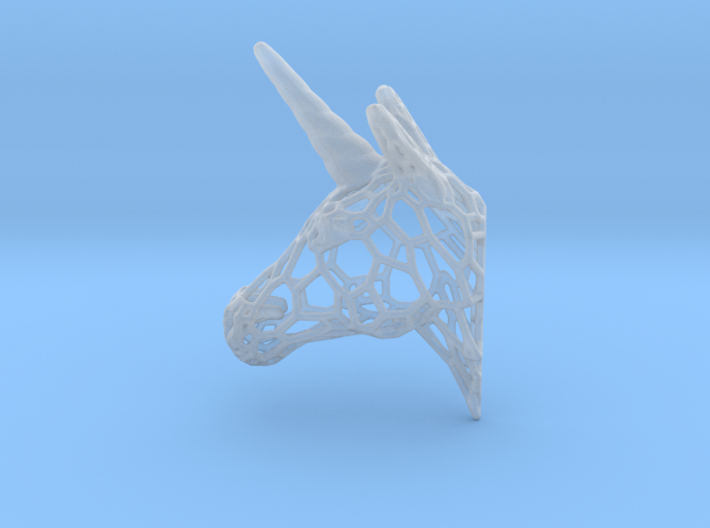 Unicorn Trophy Voronoi (100mm) 3d printed