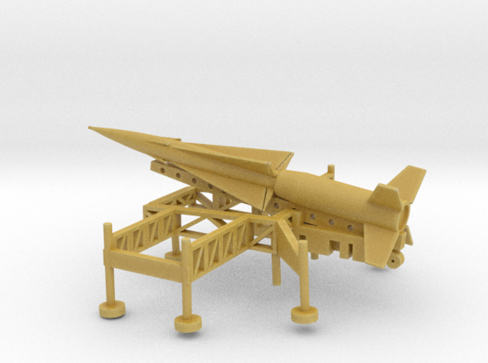 1/87 Scale Nike Missile and Launch Pad 3d printed 