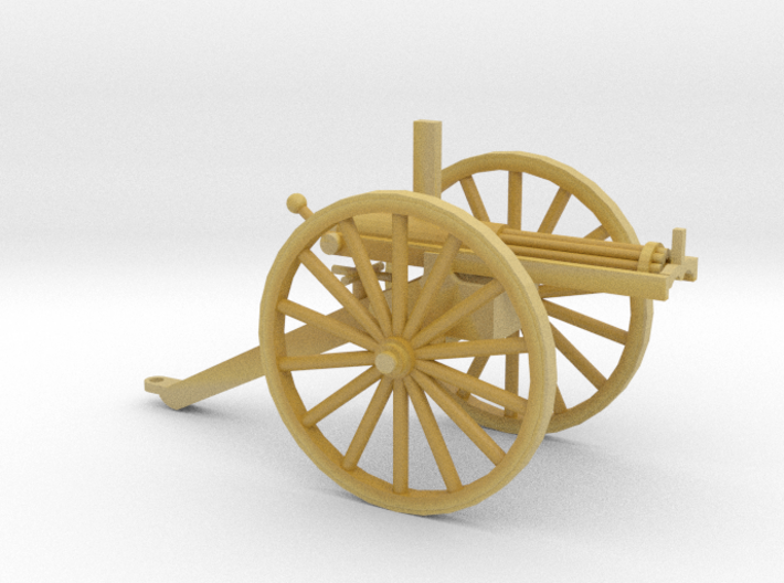 1/87 Scale Civil War Gatling Battery Gun 3d printed