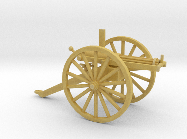 1/72 Scale Civil War Gatling Battery Gun 3d printed
