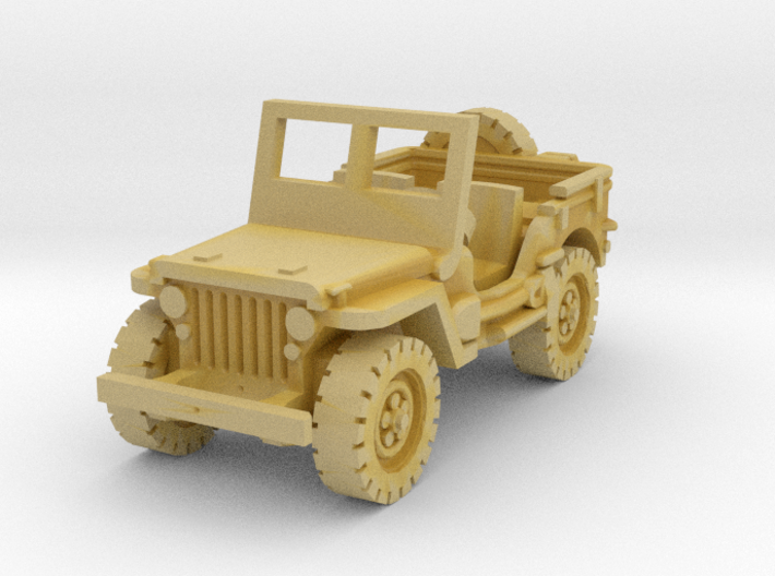 Jeep Willys scale 1/144 3d printed