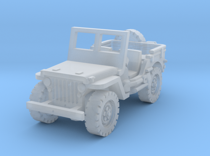 Jeep Willys scale 1/144 3d printed