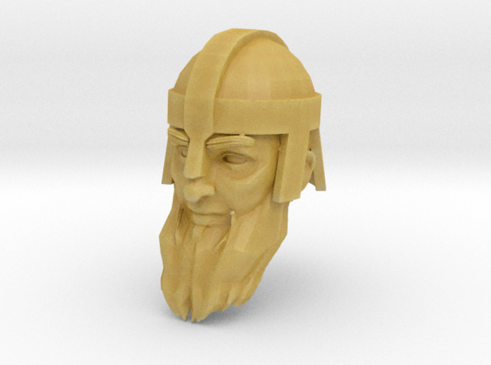 dwarf head 4 with helmet 3d printed