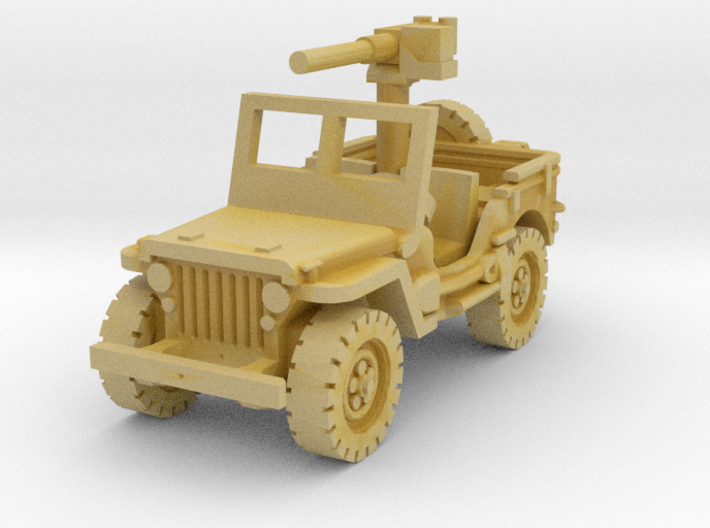Jeep Willys 50 cal (window up) 1/144 3d printed