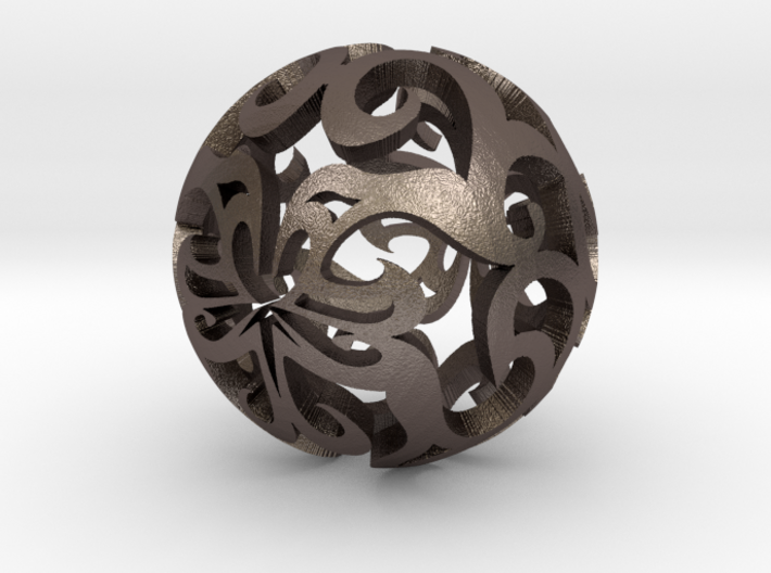 Curlicue ball 1 small 3d printed