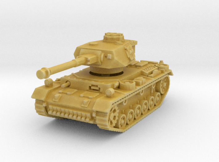 Panzer III K (Pz IV Turret) 1/100 3d printed