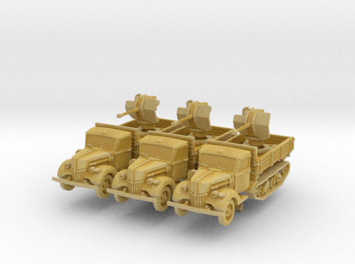 Ford V3000 Maultier Flak 38 early (x3) 1/220 3d printed