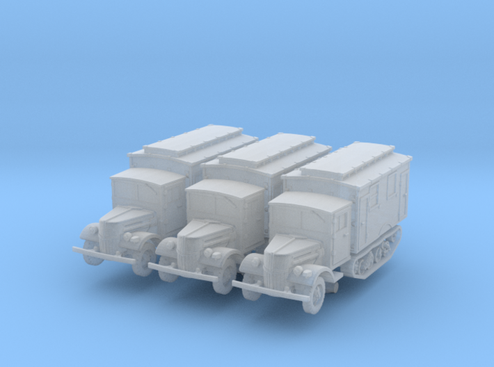 Ford V3000 Maultier Ambulance late (x3) 1/200 3d printed 