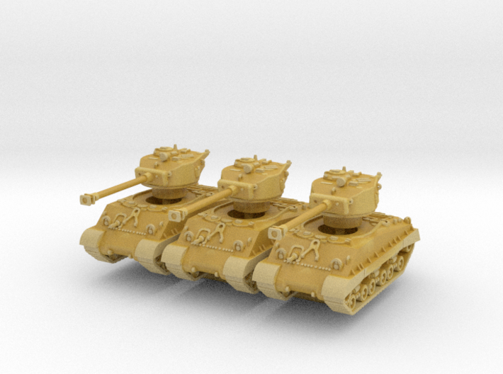 M4A3E8 Sherman 76mm (sandshield) (x3) 1/220 3d printed