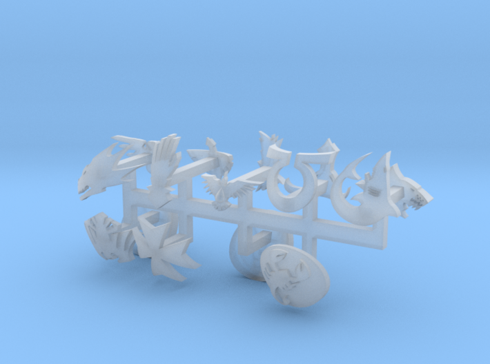 Commission 242 shoulder pad icons 3d printed