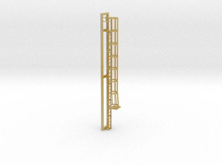 Ladder with Safety Cage in HO scale 3d printed 