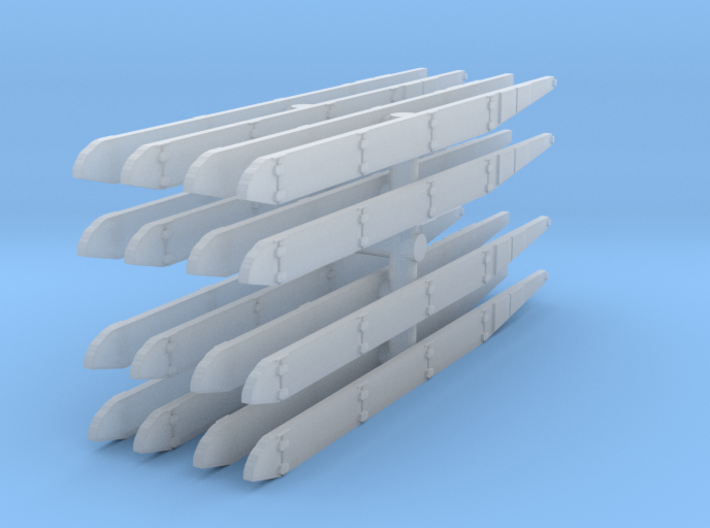 T-72 Side Skirts set (x8) 1/160 3d printed