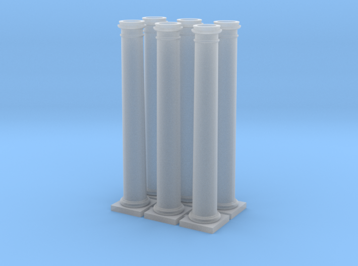 6 columns 75mm high 3d printed