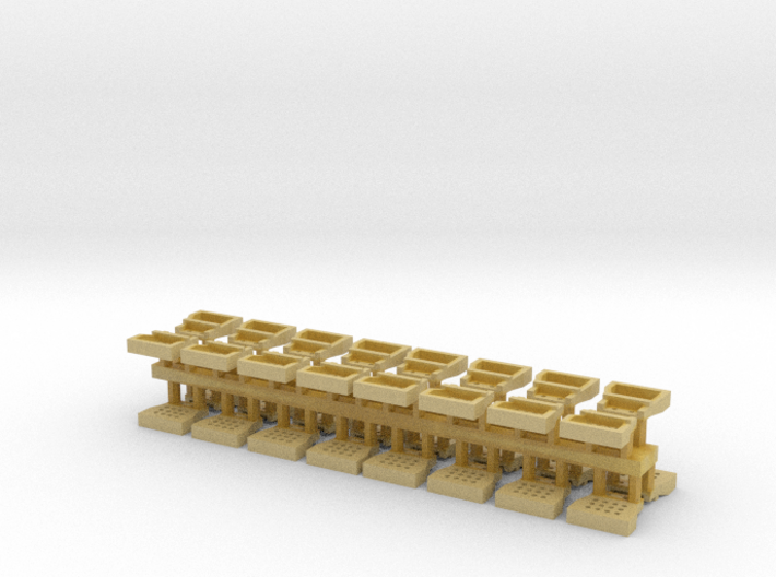 Southern Caboose Steps N Scale  3d printed 