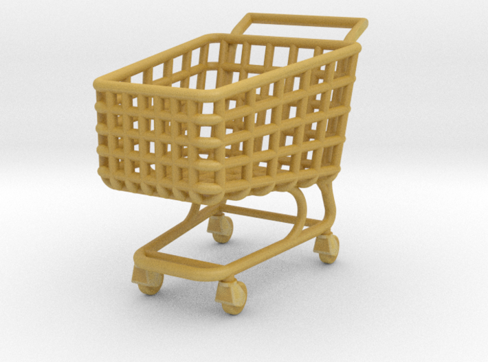 Miniature Shopping Trolley (Heroic scale) 3d printed