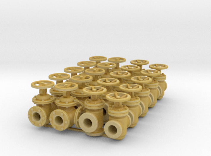 20 Valves (various designs) for 2.4mm (3/32") Rod 3d printed 